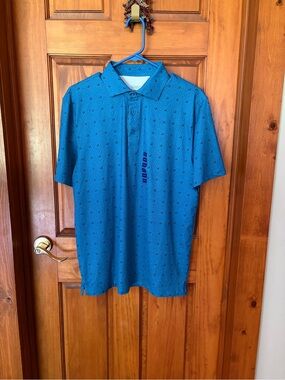 Men's Berkley Jensen Blue performance golf Polo Shirt - Casual Golf Style